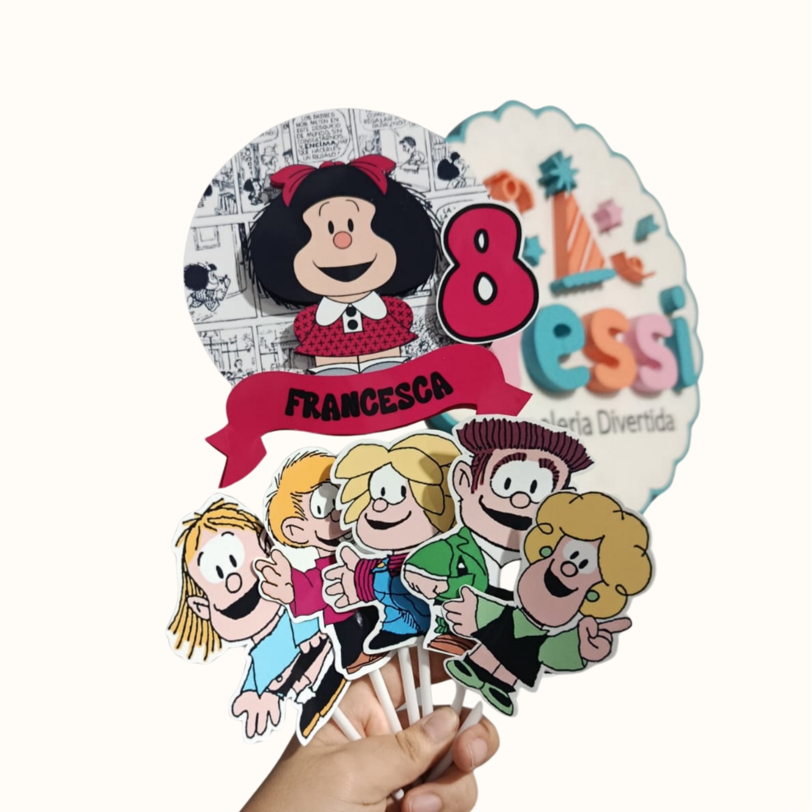 Toppers 3D con mini toppers adicionales